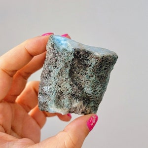 239g High Quality Larimar Stone, Rough Raw Larimar Specimen, Super Blue Crystal, AAA Larimar Rough Gemstone In Matrix Direct From Mine image 5