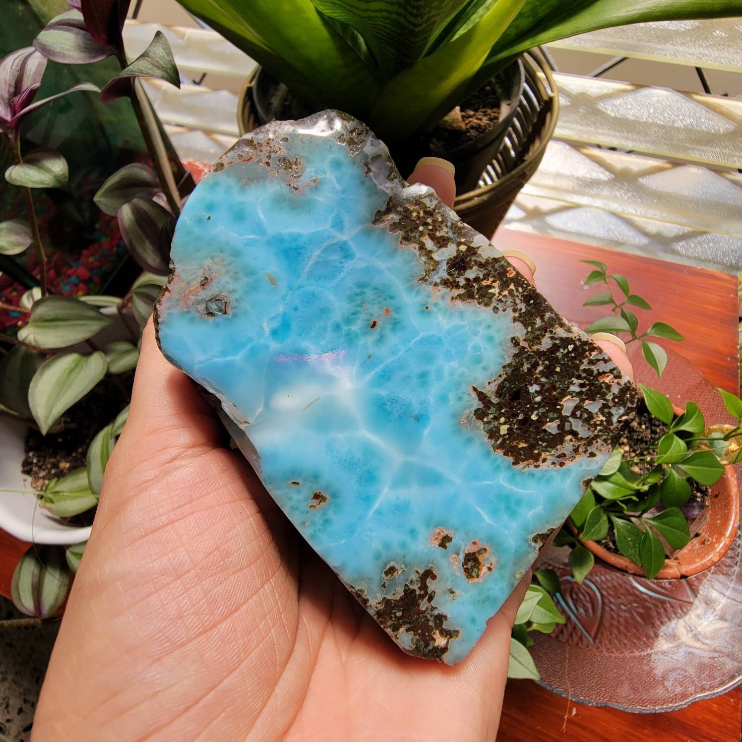 535g PREMIUM LARIMAR Pierre Semi Precieuse Larimar Lot Raw Etsy