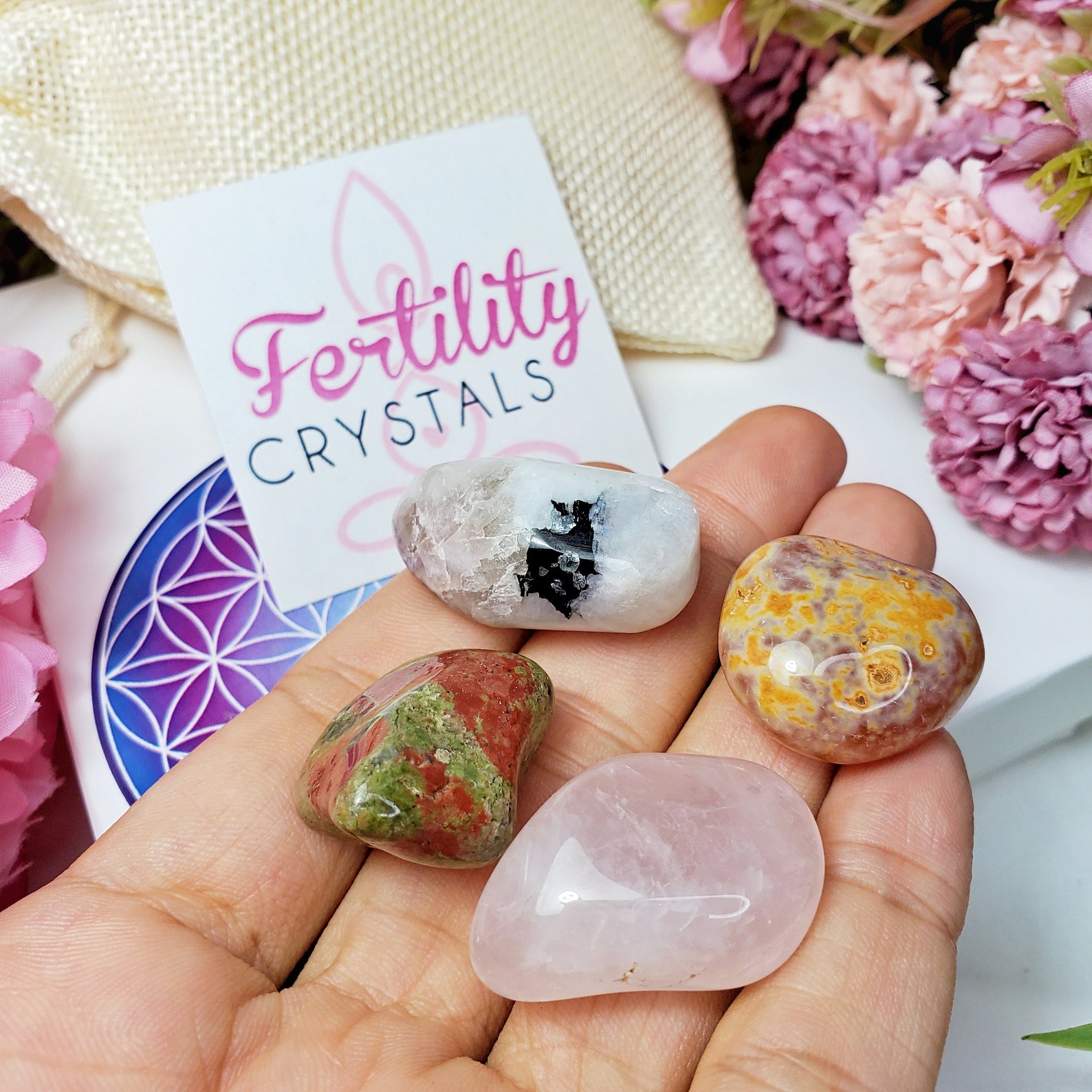 FERTILITY CRYSTALS Fertility Fertility Crystals Set Etsy