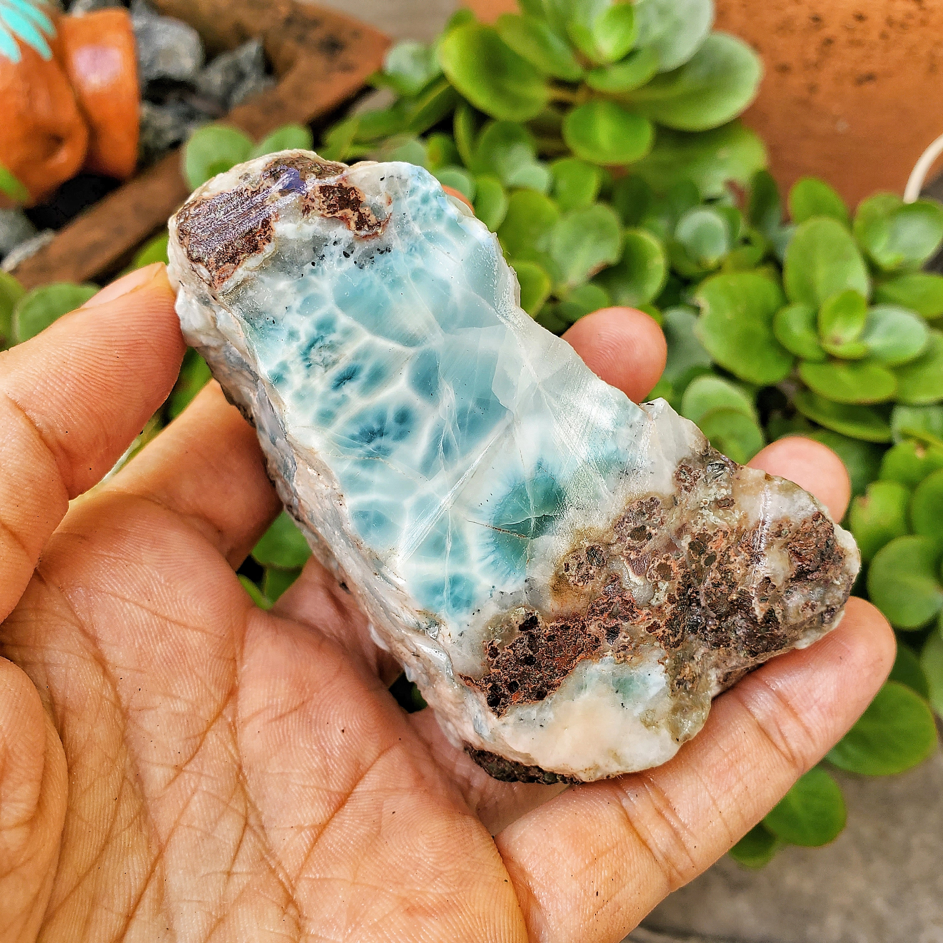 229g HIGH GRADE LARIMAR Raw Larimar Larimar Stone Wet | Etsy