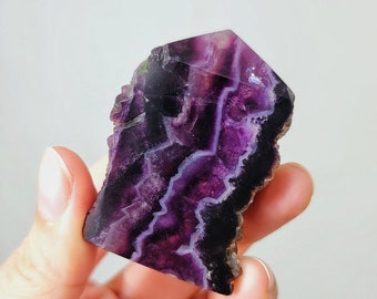 67g Natural Purple Fluorite Tower, High Grade Fluorite Specimen, Deep Purple Fluorite, Gift For Crystal Lovers, Altar Meditation Decoration