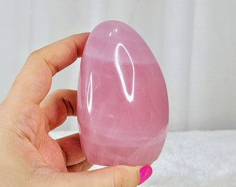 359g High Quality Freeform Rose Quartz Stone, Madagascar Quartz, Deep Pink Color, Feng Shui Home Decor Crystal For Love & Relationships