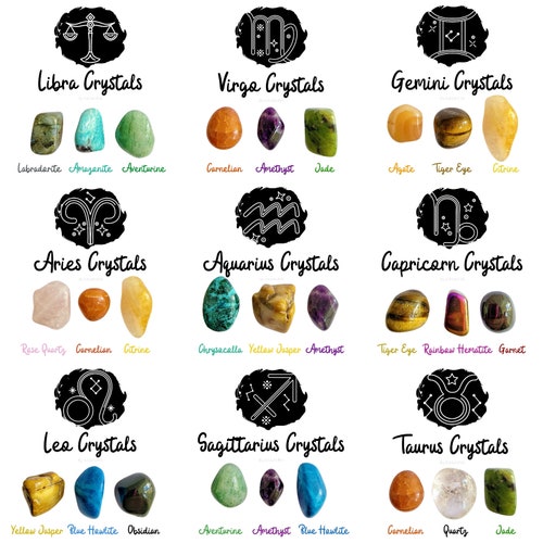 CHOOSE YOUR SIGN Birthstone Birthday Crystals Horoscope - Etsy
