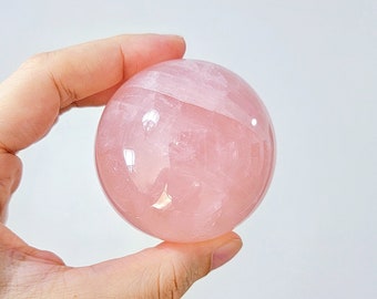 283g Medium Size Rose Quartz Sphere, High Quality Crystals, Pink Quartz, Crystal Ball, Crystal Altar, Home Decoration, Feng Shui Crystal