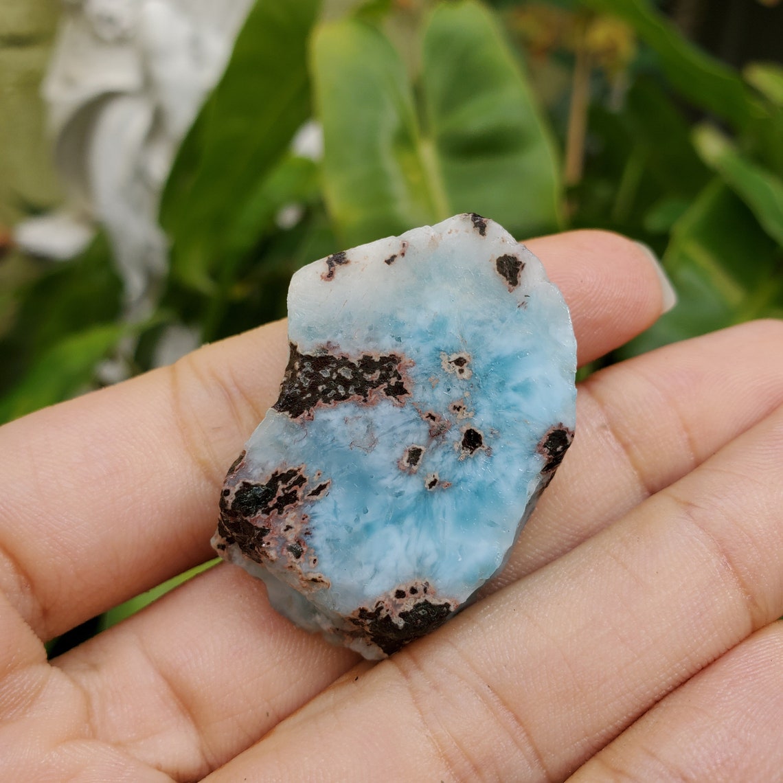 17g LARIMAR Raw Crystals Larimar Slab Larimar Stone Rock Etsy