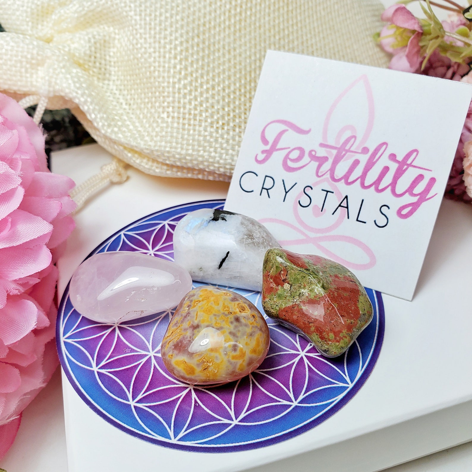 FERTILITY CRYSTALS Fertility Fertility Crystals Set Etsy