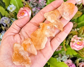 Rough Yellow Citrine Crystal Palm Stone, Protection Amulet, Money Stone, Worry Stone, Citrine Cluster, Citrine Point, Andara Crystals