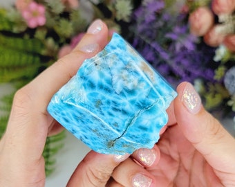 212g AAA Larimar Specimen, Natural Larimar, Genuine Larimar, Altar Decor, Bliss Crystals, Spiritual Decor, Feng Shui Crystal, Home Decor