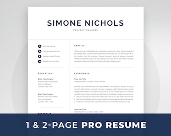 resume template 1 and 2 page resume modern cv template for word mac pages professional resume template instant download simone - Resume Templates For Mac resume template 1 and 2 page resume modern cv template for word mac pages professional resume template instant download simone - Resume Templates For Mac