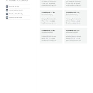 Professional Resume Template, Compact 1 Page Resume Template, Modern One Page CV for Word & Mac Pages, Instant Download, Veronica