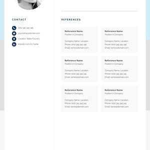 Modern Resume Template, Creative CV with Photo, 1 & 2 Page Marketing CV, Photo Resume for Word, Mac or PC, Instant Download, Dominica