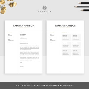 Professional Resume Template for Word & Pages, Modern Marketing Resume, Mac or PC, Creative CV, Cover Letter, Instant Download, Tamara