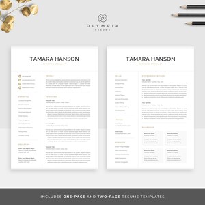 Professional Resume Template for Word & Pages, Modern Marketing Resume, Mac or PC, Creative CV, Cover Letter, Instant Download, Tamara