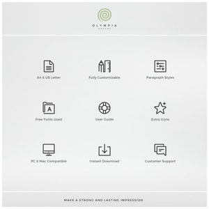 Professional Resume Template, Compact 1 Page Resume Template, Modern One Page CV for Word & Mac Pages, Instant Download, Veronica