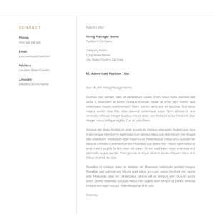 Professional Resume Template for Word & Pages, Modern Marketing Resume, Mac or PC, Creative CV, Cover Letter, Instant Download, Tamara
