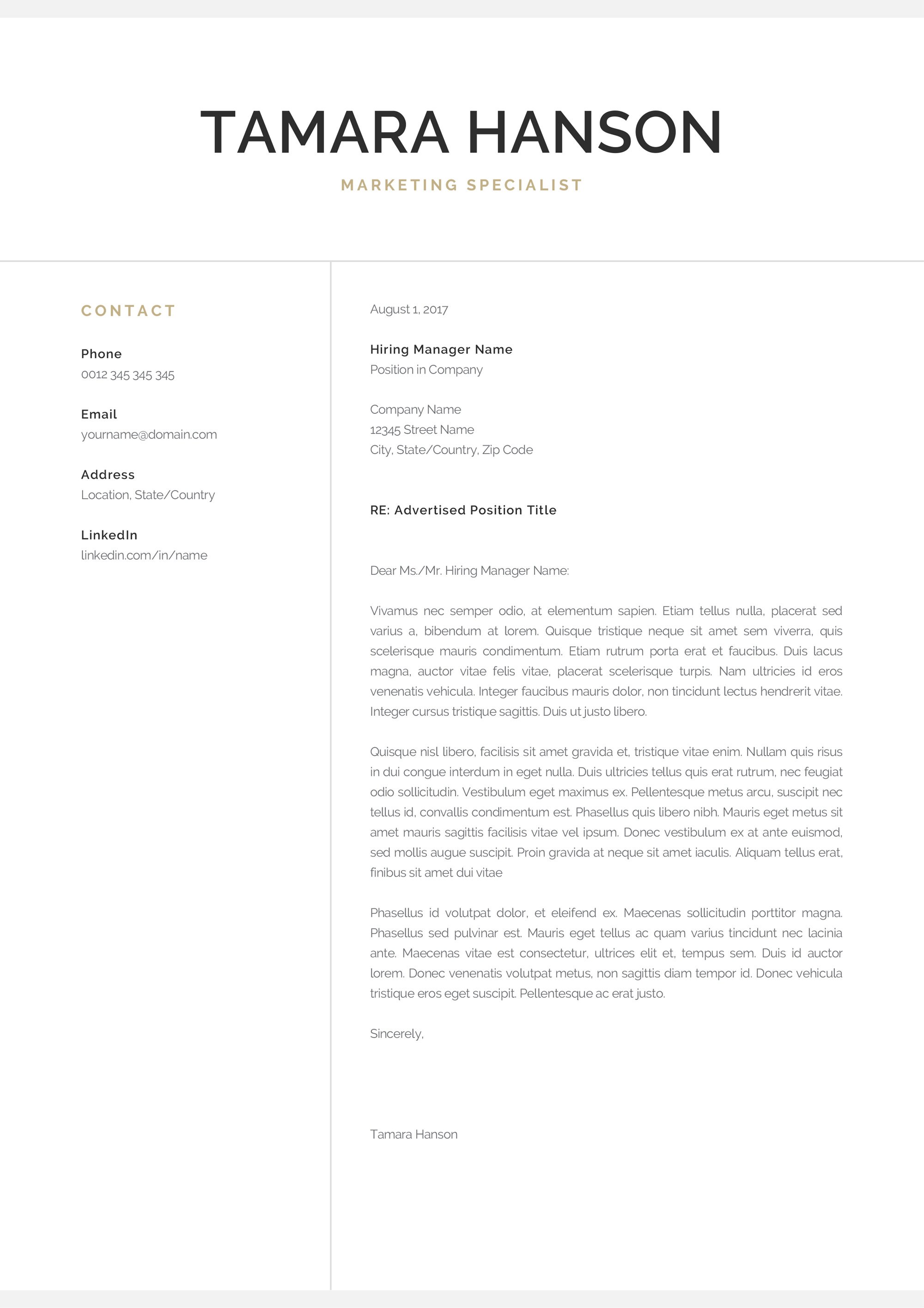 Professional Resume Template for Word & Pages Modern - Etsy