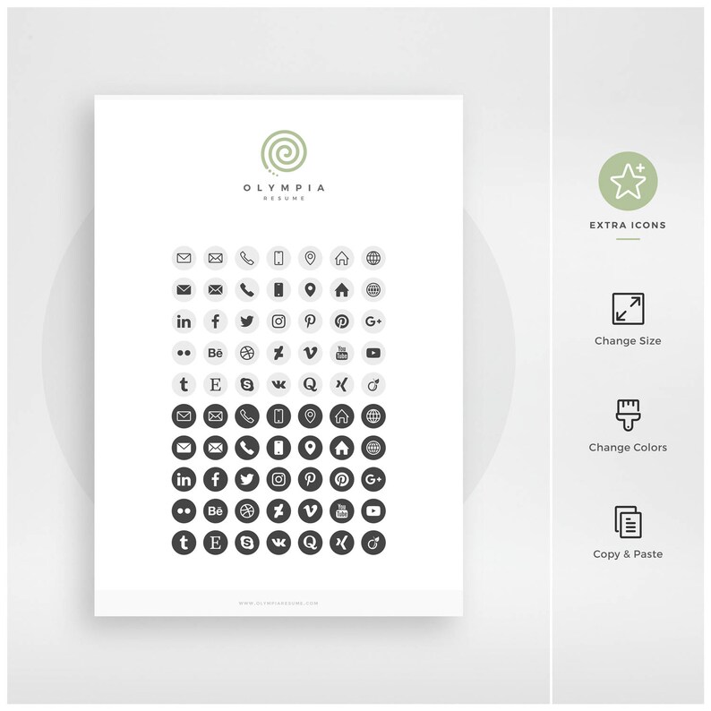 Professional Resume Template, Compact 1 Page Resume Template, Modern One Page CV for Word & Mac Pages, Instant Download, Veronica