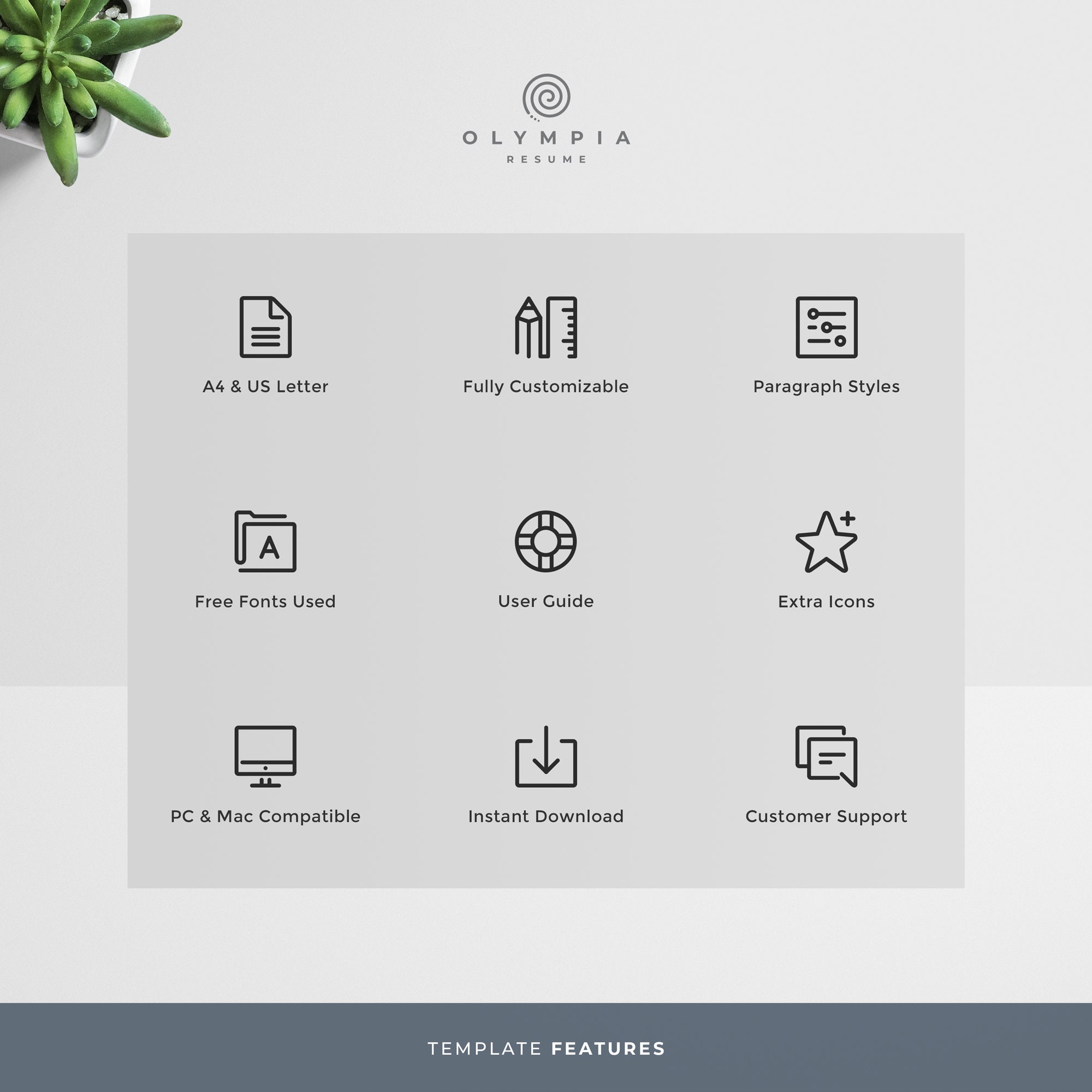 Professional CV Template With Photo | Modern Photo Resume Design for