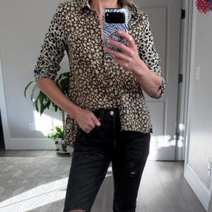 Anthropologie Holding Horses overhemd met bloemenprint en knoopsluiting Maat S afbeelding 1
