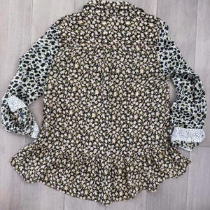 Anthropologie Holding Horses overhemd met bloemenprint en knoopsluiting Maat S afbeelding 8