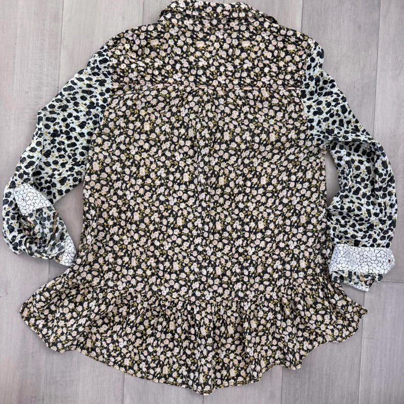 Anthropologie Holding Horses overhemd met bloemenprint en knoopsluiting Maat S afbeelding 8