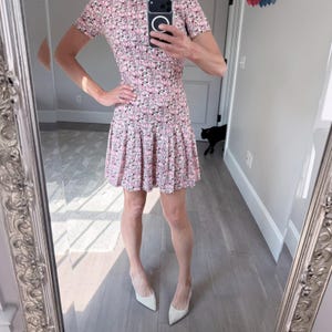 open lace back dress Goldie Pink Floral Print Chiffon Long-Sleeve Wrap Mini Dress – Club L  London main image 1