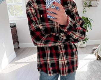 Lauren Jeans Co. Ralph Lauren XL Plaid Button-Up Shirt Size XL