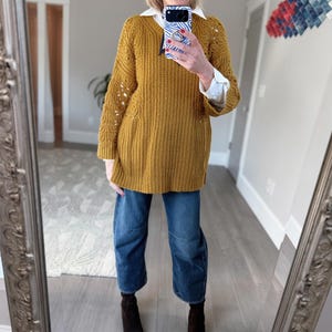Anthropologie | Pilcro Oversized Knit Sweater | Lace Detail image 2