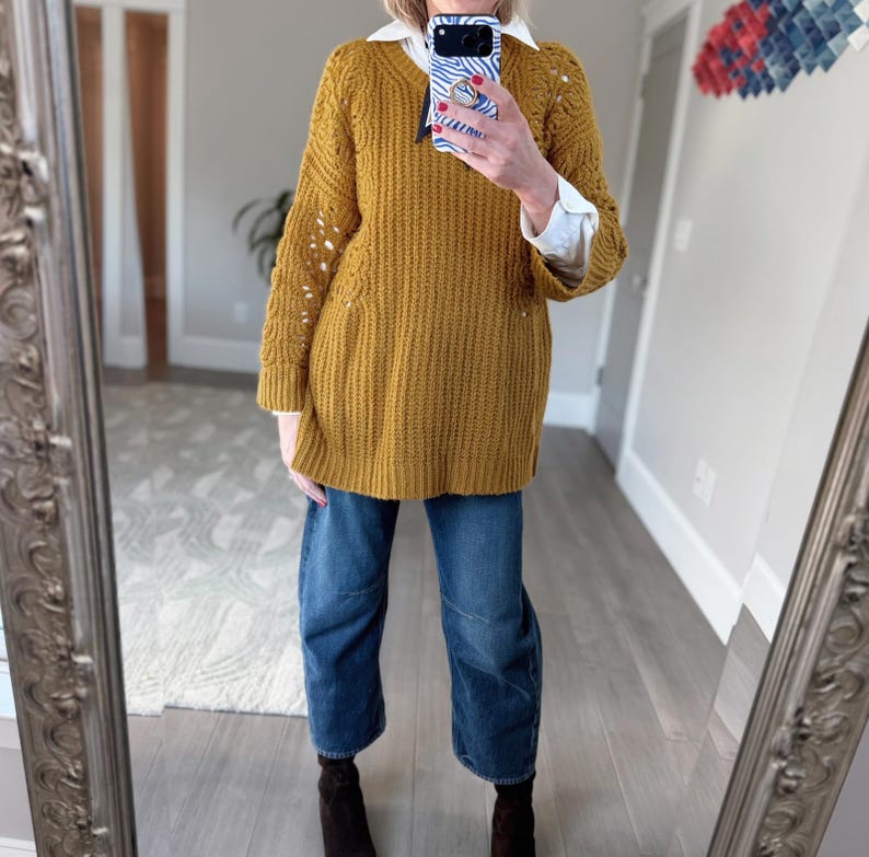 Anthropologie | Pilcro Oversized Knit Sweater | Lace Detail image 2