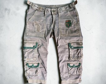 Vintage Robin’s Jean McBling Era Cargo Capris Pants Size 24