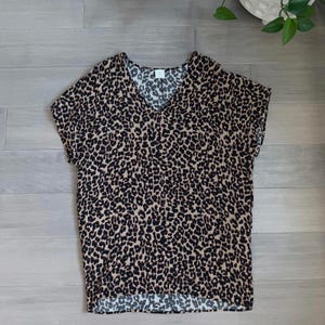 Vestido estampado de leopardo de Together Anthropologie, talla M imagen 8