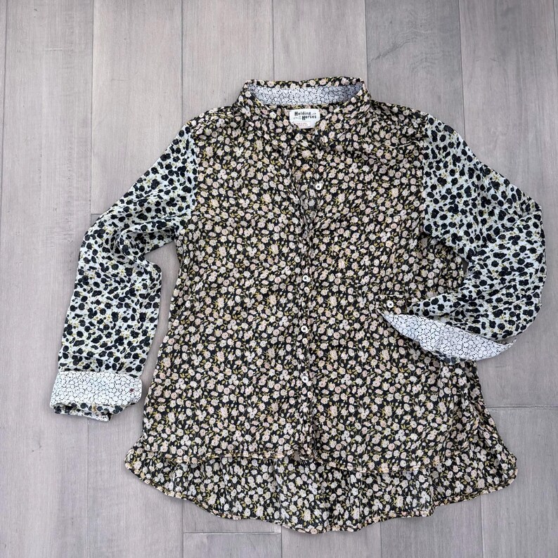 Anthropologie Holding Horses overhemd met bloemenprint en knoopsluiting Maat S afbeelding 3