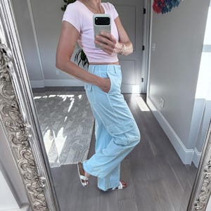 BP Urban Outfitters Light Blue Cargo Pants Size 2 image 1