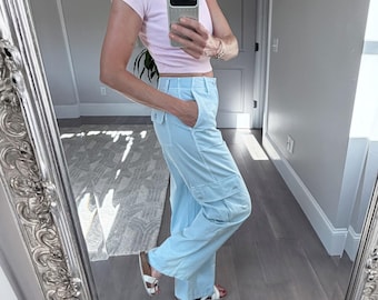 BP Urban Outfitters Light Blue Cargo Pants Size 2
