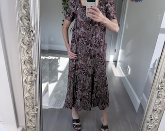Maeve Paisley Print Midi Dress Size Small