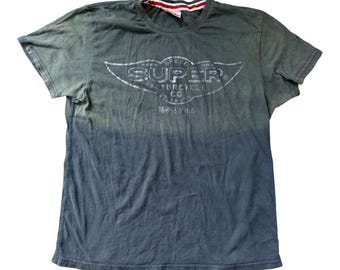 Superdry Vintage Black Label Motorcycle Graphic T-Shirt Size M