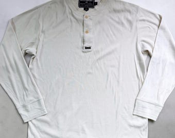 Polo Sport Ralph Lauren Long Sleeve Henley Shirt White Large