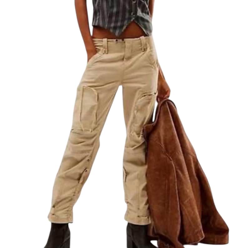 Free People Can't Compare Slouch Cargo Pants Size M image 1