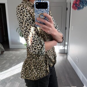 Anthropologie Holding Horses overhemd met bloemenprint en knoopsluiting Maat S afbeelding 2