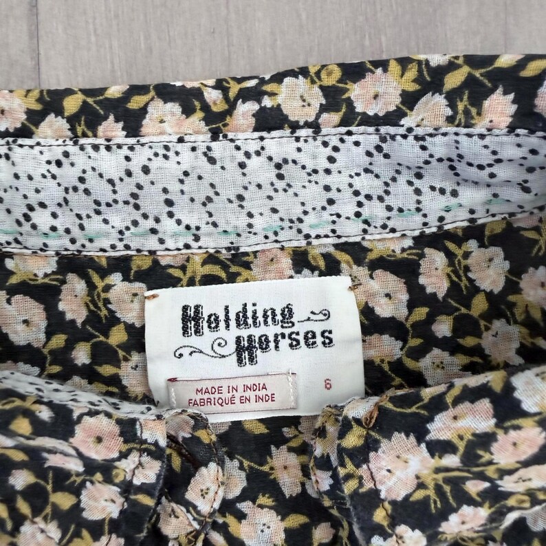 Anthropologie Holding Horses overhemd met bloemenprint en knoopsluiting Maat S afbeelding 4