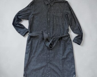 Vestido camisero vaquero negro de Lauren Ralph Lauren, talla XXL.
