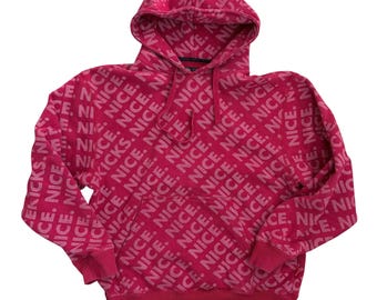 NiceKicks “NICE”Print Hoodie Red Size M