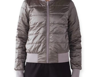 Lululemon Reversible Bomber Athletic Jacket Color Gray Size 4