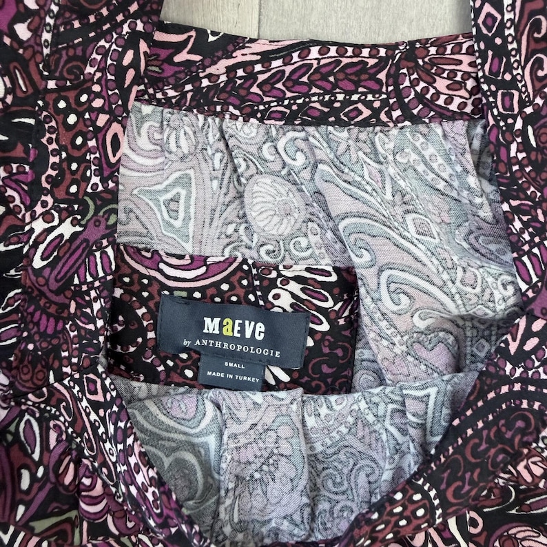 Maeve Paisley Print Midi Dress Size Small image 3