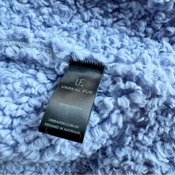 Unreal Fur Corfu Lilac Faux Fur Leather Zip-Up Ja… - image 8