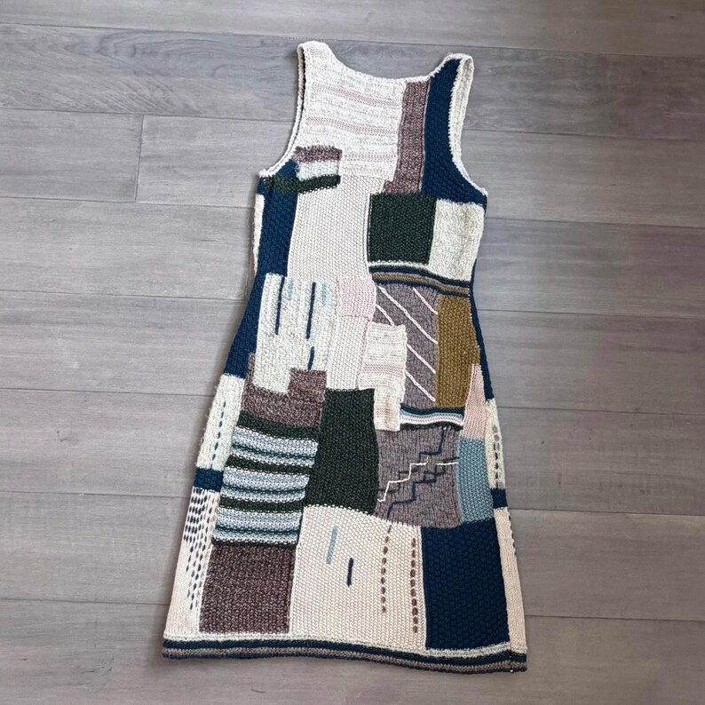 Anthropologie Sleeping on Snow Patchwork Knit Sleeveless Dress Size S Bild 8