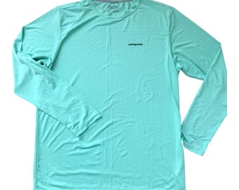 Patagonia Long Sleeve Performance Shirt | Light Blue Size Large
