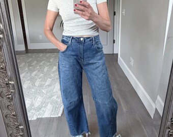 Just Black Denim Barrel Style Jeans Size 27