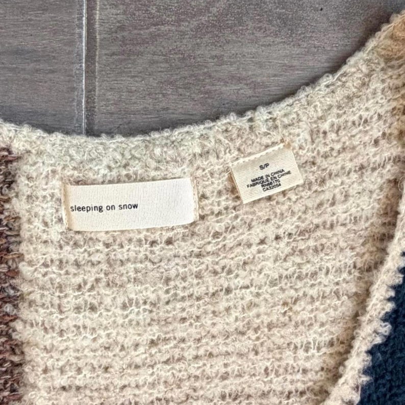 Anthropologie Sleeping on Snow Patchwork Knit Sleeveless Dress Size S Bild 5