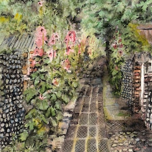 Post Office Lane - Cley-next-the sea - Norfolk - Giclée de qualité et cartes personnalisées d’une aquarelle originale par Karin Hocher